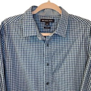 Michael Kors Classic Fit Button Shirt‎ Size Large Plaid